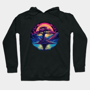 Red Tree in the Moonlight Hoodie